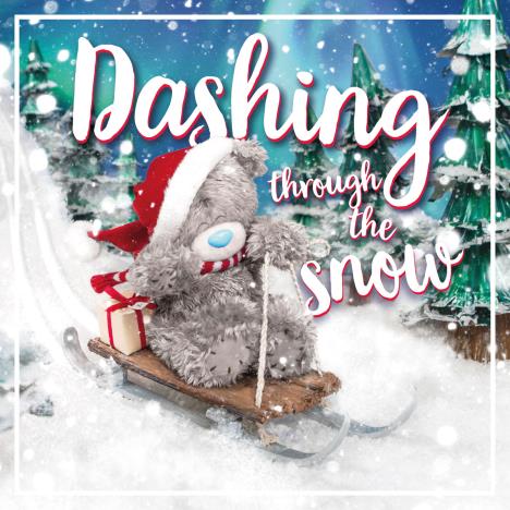 3D Holographic Bear On Sledge Me to You Bear Christmas Card £2.69